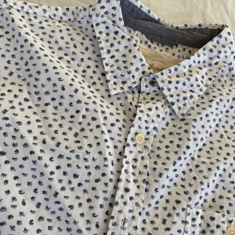 Weatherproof Vintage Printed Cotton Short Sleeve Button Down Men's Shirt Size XL